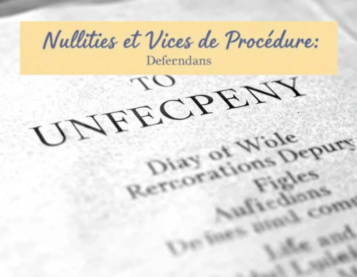 Nullités et Vices de Procédure: Défendre Vos Intérêts